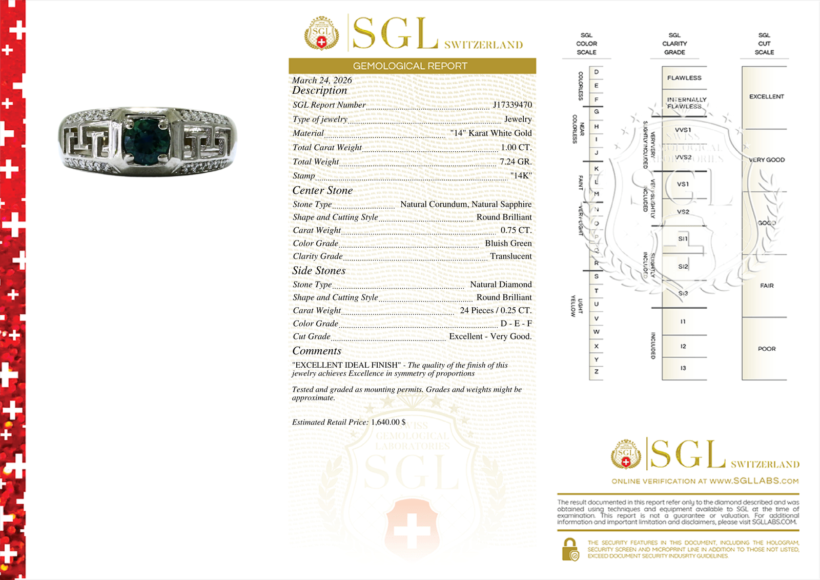 Certificate for Roman Legacy